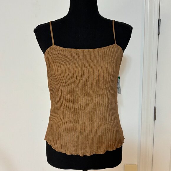 Blu Pepper‎ Aurora Almond Cami Top Crinkled Texture Spaghetti Strap Size S - NWT - Picture 1 of 6